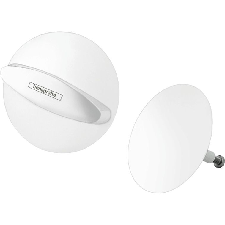 Hansgrohe - Ab-u.Überlaufgarnitur FLEXAPLUS F-Set (Griff u.Stopfen) mattweiß