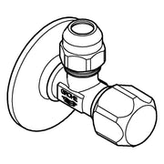 Grohe - Eckventil 22018 1/2x3/8'' mit Quetschverschraubung 10mm Rosette chrom