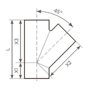 Fornatis - Abzweig DN125x100 45 Grad