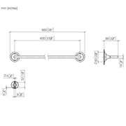 Dornbracht - Badetuchhalter VAIA 83060809 platin gebürstet