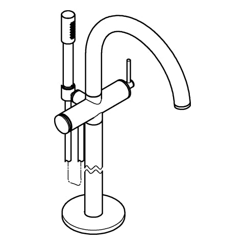 Grohe - EH-Wannenbatterie Atrio 24368 FMS Bodenmontage cool sunrise
