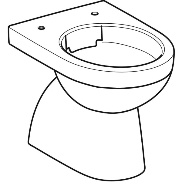 Geberit Vertriebs - RENOVA Stand-WC Tiefspüler, Abg.verti teilgeschl.Form, Rimfree, weiß