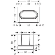 Hansgrohe - Zahnglas AXOR Universal Accessories mit Halter chrom