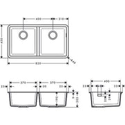 Hansgrohe - Unterbauspüle 370x370 S510-U770 BG