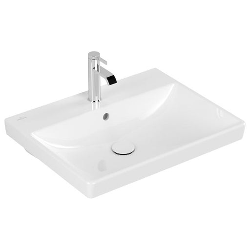 VILLEROY & BOCH - WT AVENTO 4158 600x470mm 3-L Arm mittl HL durchg Überl Eckig WeißAlpin C
