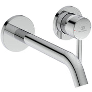 Ideal Standard - Wand-WT-Armatur UP CERALINE,Bausatz2, 2 Rosetten d: 83mm, Ausld.202mm, Chrom