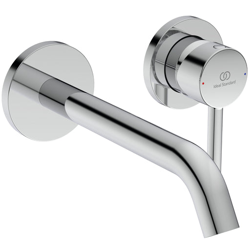 Ideal Standard - Wand-WT-Armatur UP CERALINE,Bausatz2, 2 Rosetten d: 83mm, Ausld.202mm, Chrom