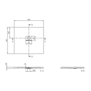 VILLEROY & BOCH - Quaryl-Duschwanne A18 1000x900x40mm weiß