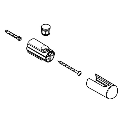 Grohe - Brausestangenhalter 48100 für Brausestangen D: 22mm supersteel