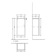 VILLEROY & BOCH - Mittelschrank A18 400x850x338mm 1 Tür Anschlag links VT=Grey