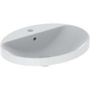 Geberit Vertriebs - Einbau-WT VARIFORM, oval, 600x480mm mit Hahnloch, m. Ül., weiß, KeraTect