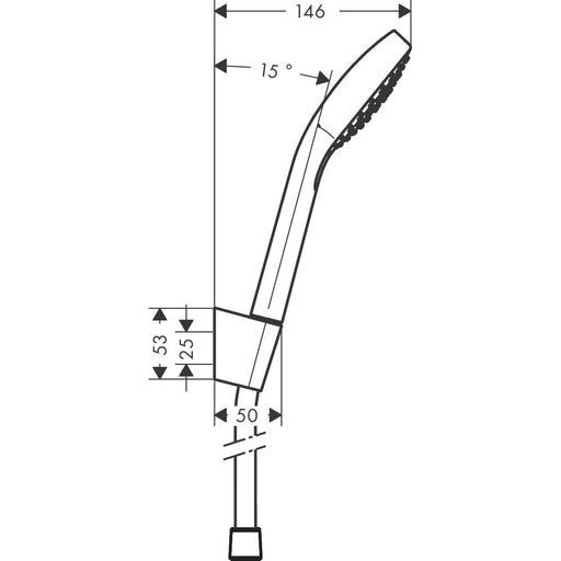 Hansgrohe - Brausenset CROMA Select E Vario/ Porter weiß/chrom Brauseschlauch 1600mm