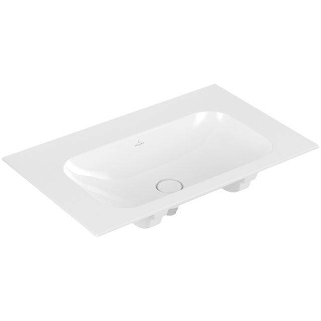 VILLEROY & BOCH - SWT FINION 4164 800x500mm o Hahnloch o Überlauf Eckig Weiß Alpin CeramicPlus