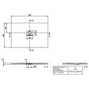 VILLEROY & BOCH - Duschwanne Squaro Infinity 1200x800x40mm re-eckig Anthracite
