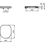 Ideal Standard - WC-Sitz CONNECT FREEDOM mit Winkelpuffer, weiß