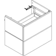 Hansgrohe - WTU 680x470mm 2 Schubkästen f. WT schiefergrau matt