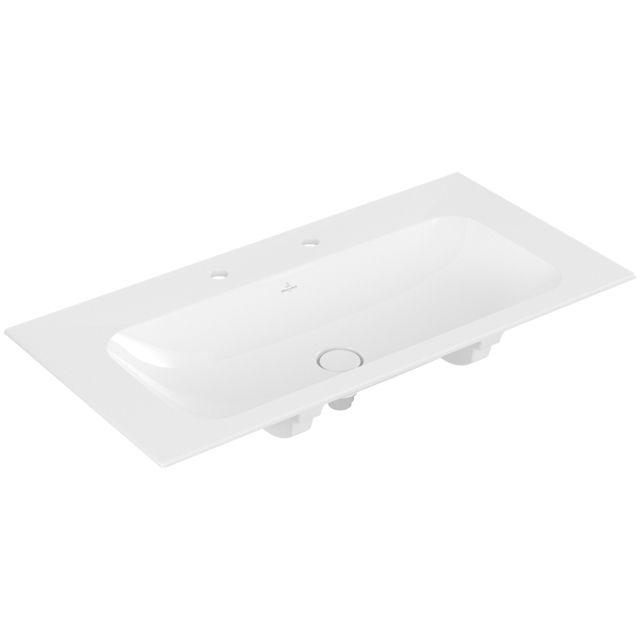 VILLEROY & BOCH - Schrankwaschtisch Finion 1000x500mm re-eckig 2HL. o. ÜL. Weiß Alpin cplus