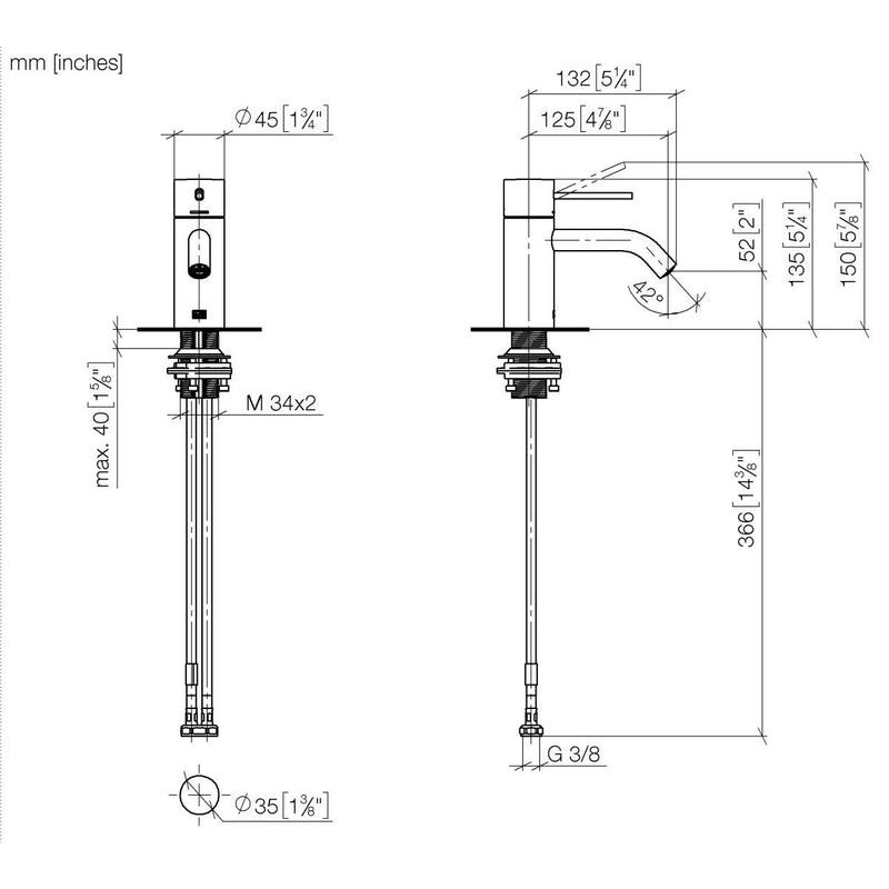 Dornbracht - WT-EHM ohne Ablaufgarnitur META 33526662 chrom