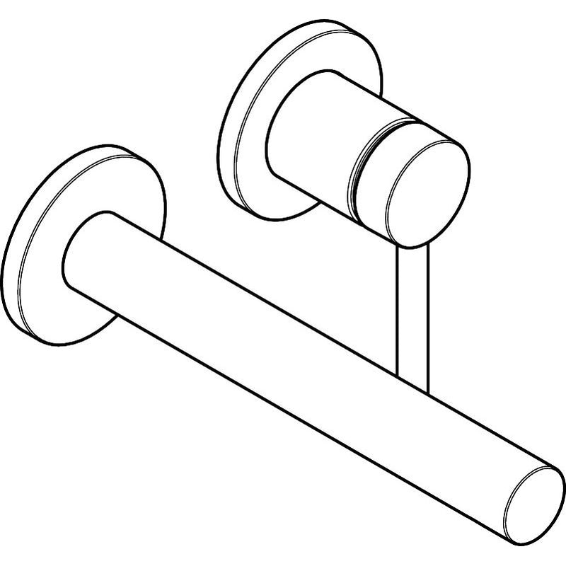Hansgrohe - 2-Loch Waschtischmischer Unterputz Zesis S F-Set 195mm Auslauf mattschwarz