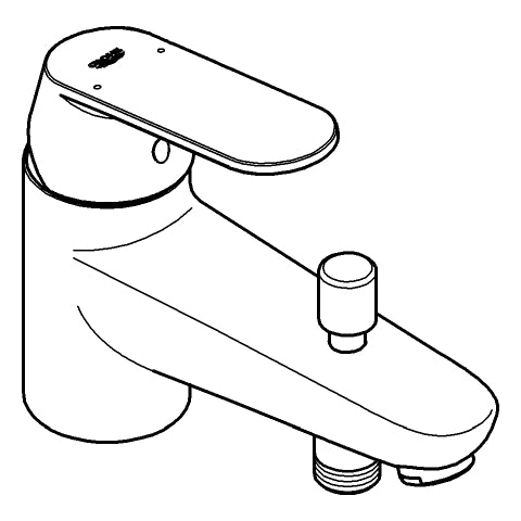 Grohe - EH-Wannenbatt. Eurosmart C 32836 Einlochmontage Eco-Override-Stop chrom
