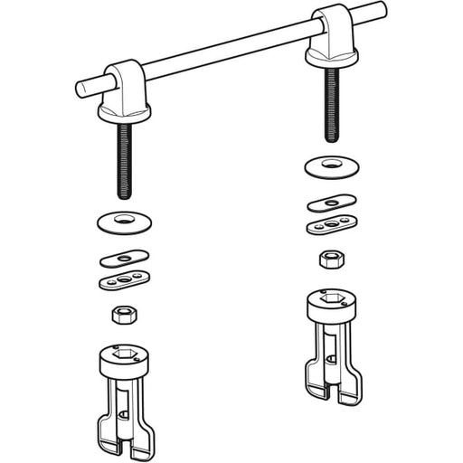 Geberit Vertriebs - Set Scharniere mit Scharnierwelle f. WC-Sitz Befestigung von unten (2 St.)