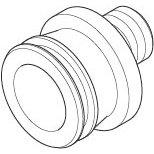 Dornbracht - Anschluss Ersatzteil 091104035 D.45x47,5mm roh vernickelt