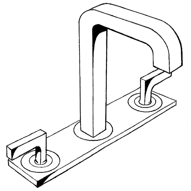 Hansgrohe - 3-Loch WT-Armatur AXOR CITTERIO 39136000 chrom m.Hebelgriff