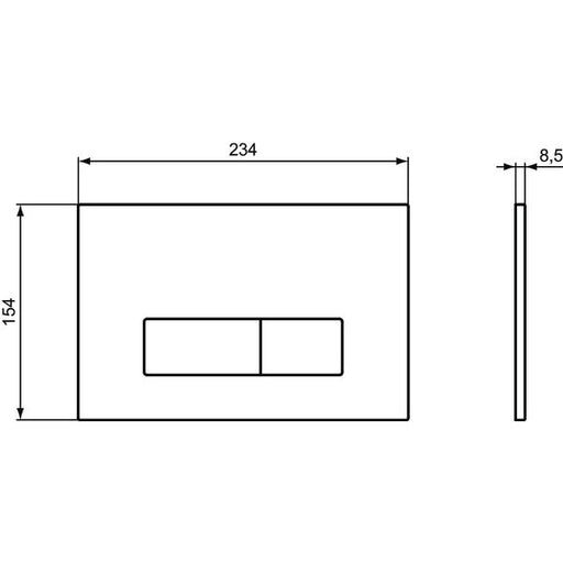 Ideal Standard - Betätigungsplatte M2 OLEAS, SmartFlush, Weiß