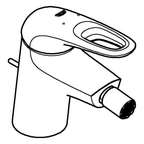 Grohe - EH-Bidetbatterie EUROSTYLE 33565 Zugstangen-Ablaufgarnitur chrom