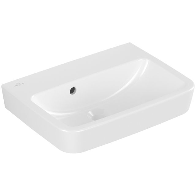 VILLEROY & BOCH - Handwaschbecken O.novo 500x370mm Eckig m. Überlauf Weiß Alpin CeramicPlus