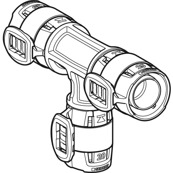Geberit Vertriebs - FlowFit T-Stück reduziert PPSU d50-40-50