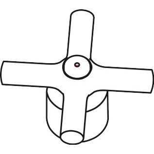 Hansgrohe - Griff Axor Terrano 2-Griff Waschtischarmatur warm/kalt chrom