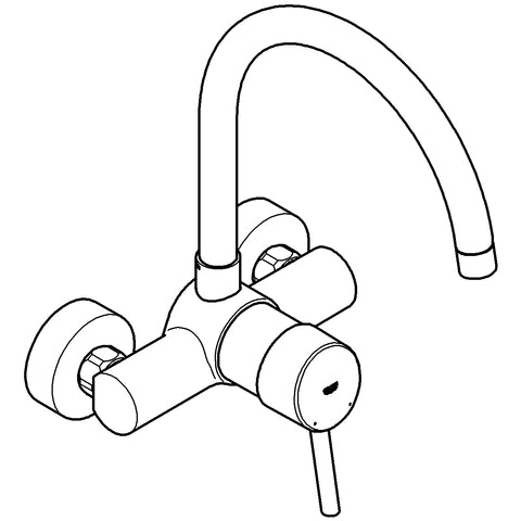 Grohe - Spültisch EHM CONCETTO 32667 Wandmontage chrom