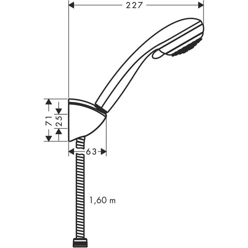 Hansgrohe - Brauseset CROMETTA 85 Vario Porter 27559000 chrom