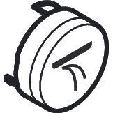 Hansgrohe - Druckknopf Symbol Schwallbrause weiß
