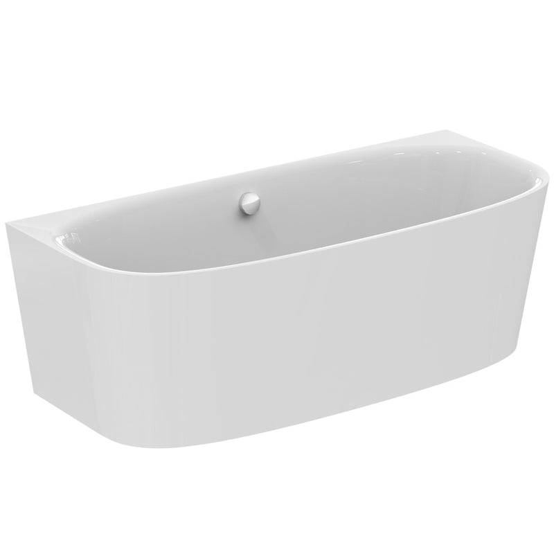Ideal Standard - Duo-Badewanne DEA, f.Wandan., m.Abl, m.Füller, 1800x800x475/610mm, Weiß
