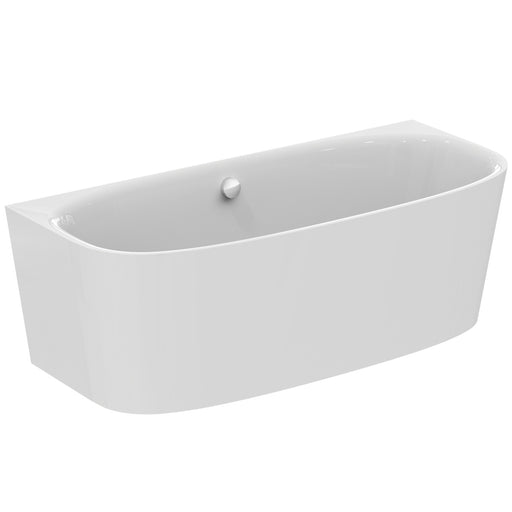 Ideal Standard - Duo-Badewanne DEA, f.Wandan., m.Abl, m.Füller, 1800x800x475/610mm, Weiß
