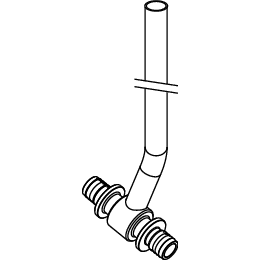 TECE SE - TECEflex HK-Montage-T-Stück, L: 330mm für 16mm Rohr, vernickelt, # 715016