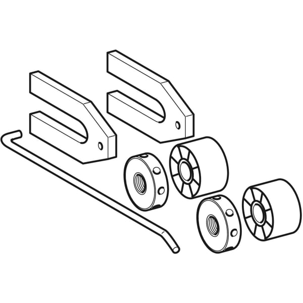 Geberit Vertriebs - Wandbefestigung verd. 597360 weiß zu Wand-WC/Wand-Bidet