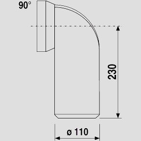 Sanitärtechnik Eisenberg - WC-Anschlussbogen 90Gr DN100 weiß