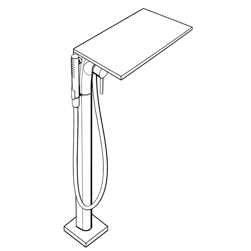 Hansgrohe - Fertigset Wannen EHM UP AXOR MASSAUD 18450000 chrom m.Brausegarnitur