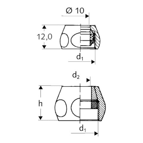 SCHELL - Konus-Quetschverschraubung 10mm DN15 (1/2) komplett verchromt
