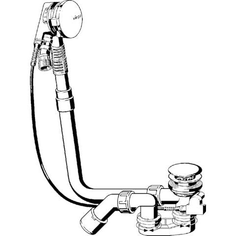 Viega - Ab-und Überlauf MULTIPLEX TRIO 6161.60 725mmxDN40/50 verchromt