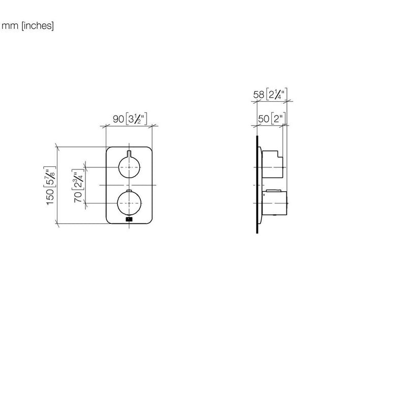 Dornbracht - UP-Therm. LISSE 36427845 platin gebürstet