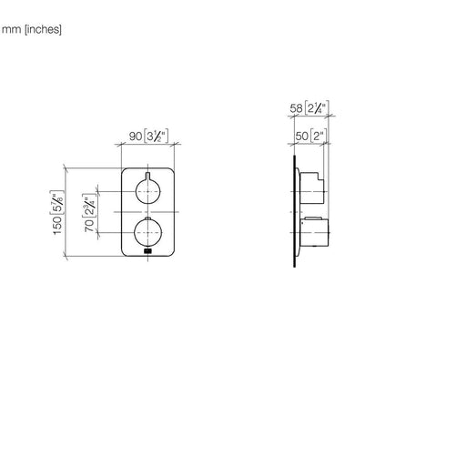 Dornbracht - UP-Therm. LISSE 36427845 platin gebürstet