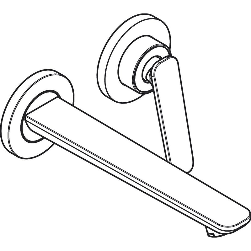 Hansgrohe - 2-Loch WTA Wand UP Axor Citterio C mit Auslauf 195 mm chrom