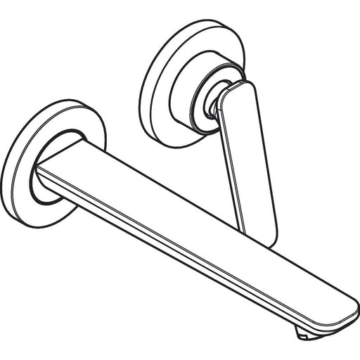 Hansgrohe - 2-Loch WTA Wand UP Axor Citterio C mit Auslauf 195 mm chrom
