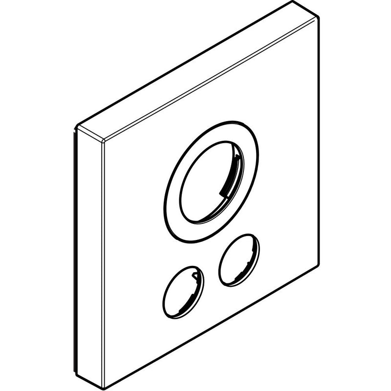 Hansgrohe - Rosette für vertauschte Anschlüsse 155x155mm TH UP ShowerSel.2 V schw./chr