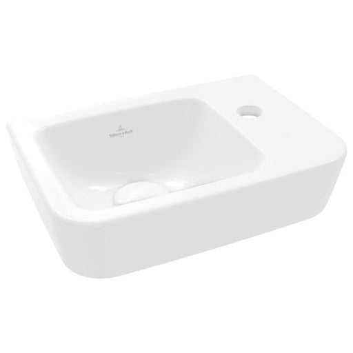VILLEROY & BOCH - HWB Compact O.novo 360x250mm Eckig BP li 1HL. o. ÜL. Weiß Alpin cplus