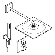 Grohe - UP-Duschsystem Grohtherm Cube 34868 Thermostat 2 Abgänge chrom